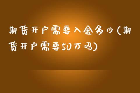 期货开户需要入金多少(期货开户需要50万吗)_https://gjqh.wpmee.com_期货新闻_第1张