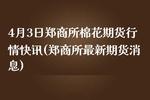 4月3日郑商所棉花期货行情快讯(郑商所最新期货消息)_https://gjqh.wpmee.com_期货新闻_第1张