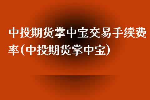 中投期货掌中宝交易手续费率(中投期货掌中宝)_https://gjqh.wpmee.com_期货百科_第1张