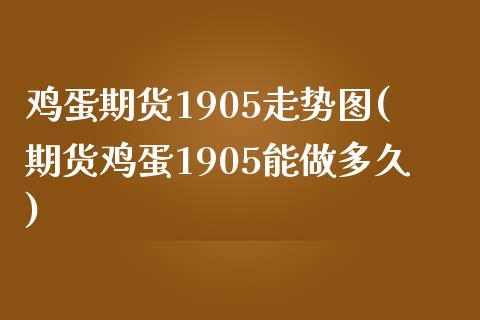 鸡蛋期货1905走势图(期货鸡蛋1905能做多久)_https://gjqh.wpmee.com_期货百科_第1张