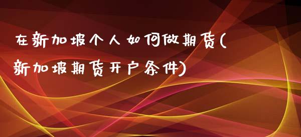 在新加坡个人如何做期货(新加坡期货开户条件)_https://gjqh.wpmee.com_期货平台_第1张