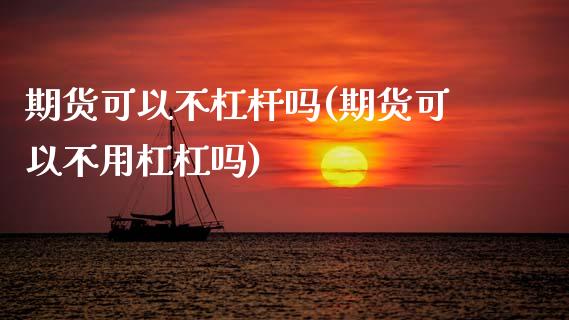 期货可以不杠杆吗(期货可以不用杠杠吗)_https://gjqh.wpmee.com_期货新闻_第1张