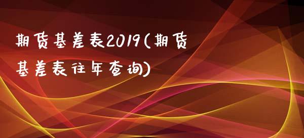 期货基差表2019(期货基差表往年查询)_https://gjqh.wpmee.com_期货平台_第1张