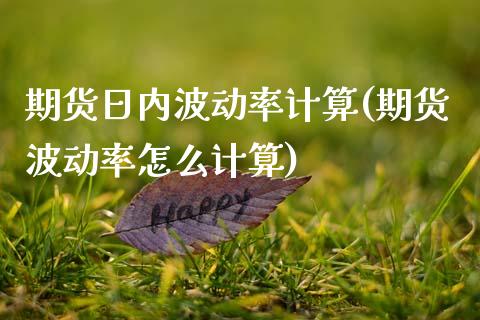 期货日内波动率计算(期货波动率怎么计算)_https://gjqh.wpmee.com_期货百科_第1张