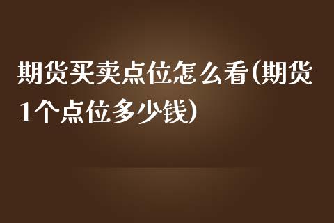 期货买卖点位怎么看(期货1个点位多少钱)_https://gjqh.wpmee.com_期货开户_第1张