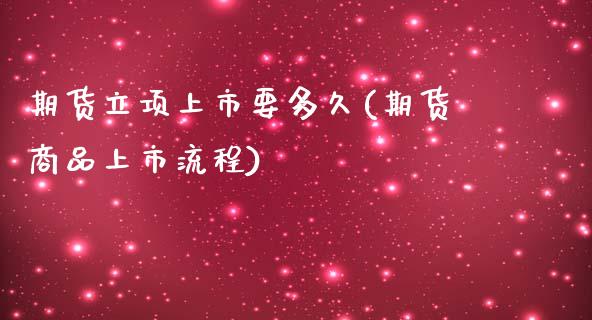 期货立项上市要多久(期货商品上市流程)_https://gjqh.wpmee.com_国际期货_第1张