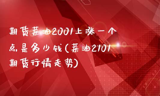 期货菜油2001上涨一个点是多少钱(菜油2101期货行情走势)_https://gjqh.wpmee.com_期货开户_第1张