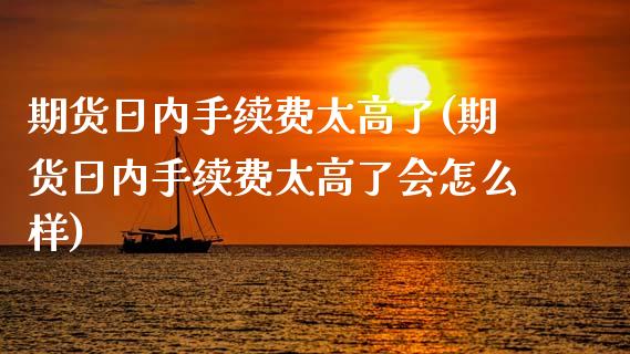 期货日内手续费太高了(期货日内手续费太高了会怎么样)_https://gjqh.wpmee.com_期货平台_第1张