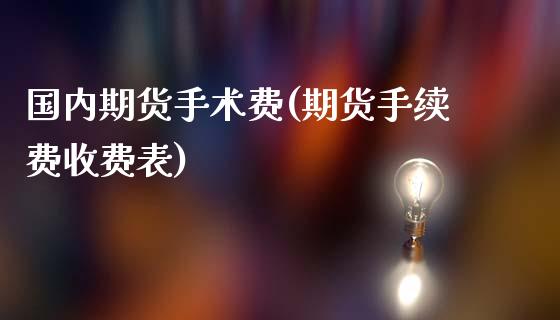 国内期货手术费(期货手续费收费表)_https://gjqh.wpmee.com_国际期货_第1张