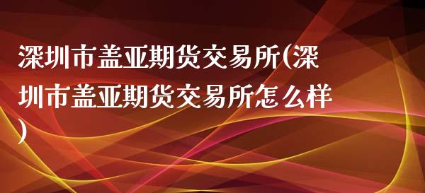 深圳市盖亚期货交易所(深圳市盖亚期货交易所怎么样)_https://gjqh.wpmee.com_期货百科_第1张