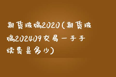 期货玻璃2020(期货玻璃202409交易一手手续费是多少)_https://gjqh.wpmee.com_国际期货_第1张