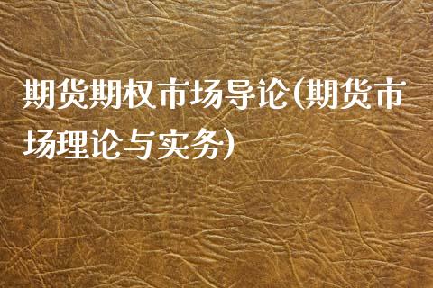 期货期权市场导论(期货市场理论与实务)_https://gjqh.wpmee.com_期货新闻_第1张