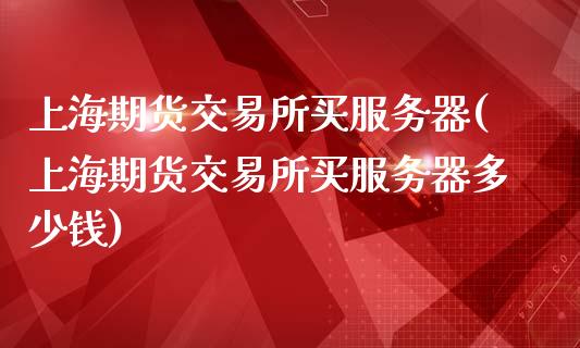 上海期货交易所买服务器(上海期货交易所买服务器多少钱)_https://gjqh.wpmee.com_国际期货_第1张