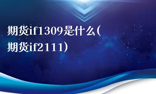 期货if1309是什么(期货if2111)_https://gjqh.wpmee.com_期货平台_第1张