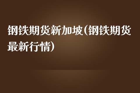 钢铁期货新加坡(钢铁期货最新行情)_https://gjqh.wpmee.com_期货开户_第1张