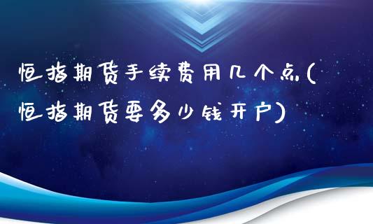 恒指期货手续费用几个点(恒指期货要多少钱开户)_https://gjqh.wpmee.com_国际期货_第1张