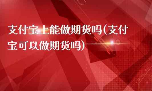 支付宝上能做期货吗(支付宝可以做期货吗)_https://gjqh.wpmee.com_期货百科_第1张