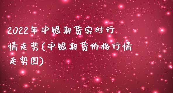 2022年沪银期货实时行情走势(沪银期货价格行情走势图)_https://gjqh.wpmee.com_期货开户_第1张