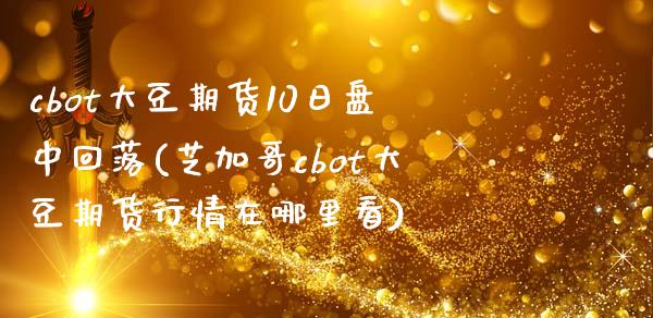 cbot大豆期货10日盘中回落(芝加哥cbot大豆期货行情在哪里看)_https://gjqh.wpmee.com_期货开户_第1张