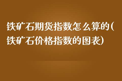 铁矿石期货指数怎么算的(铁矿石价格指数的图表)_https://gjqh.wpmee.com_国际期货_第1张