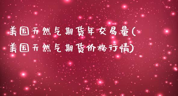 美国天然气期货年交易量(美国天然气期货价格行情)_https://gjqh.wpmee.com_期货平台_第1张