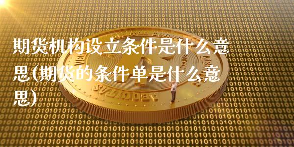 期货机构设立条件是什么意思(期货的条件单是什么意思)_https://gjqh.wpmee.com_期货百科_第1张