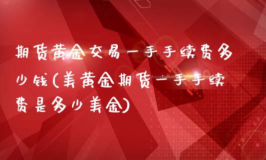 期货黄金交易一手手续费多少钱(美黄金期货一手手续费是多少美金)_https://gjqh.wpmee.com_期货平台_第1张