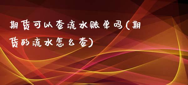 期货可以查流水账单吗(期货的流水怎么查)_https://gjqh.wpmee.com_期货百科_第1张