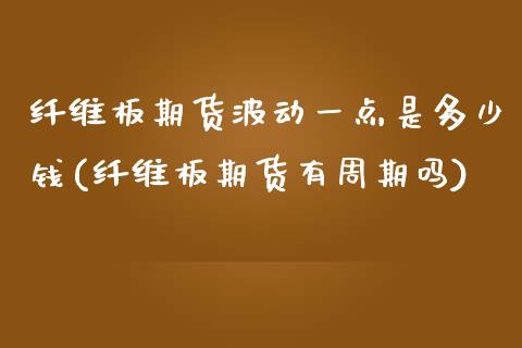 纤维板期货波动一点是多少钱(纤维板期货有周期吗)_https://gjqh.wpmee.com_国际期货_第1张