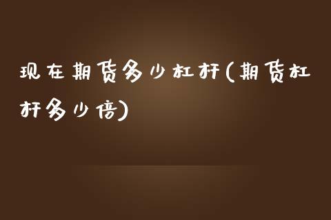 现在期货多少杠杆(期货杠杆多少倍)_https://gjqh.wpmee.com_期货新闻_第1张