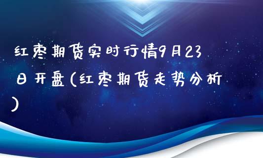 红枣期货实时行情9月23日开盘(红枣期货走势分析)_https://gjqh.wpmee.com_期货平台_第1张