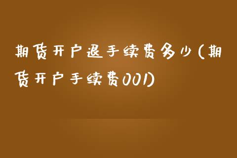 期货开户退手续费多少(期货开户手续费001)_https://gjqh.wpmee.com_期货新闻_第1张