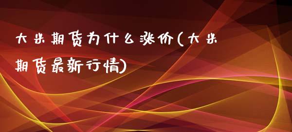 大米期货为什么涨价(大米期货最新行情)_https://gjqh.wpmee.com_期货新闻_第1张