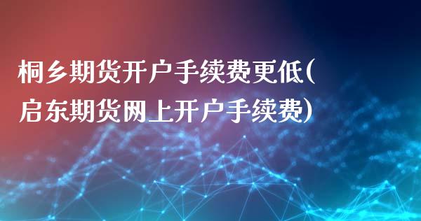 桐乡期货开户手续费更低(启东期货网上开户手续费)_https://gjqh.wpmee.com_期货开户_第1张