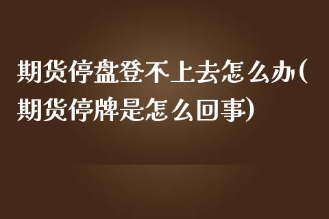 期货停盘登不上去怎么办(期货停牌是怎么回事)_https://gjqh.wpmee.com_期货新闻_第1张