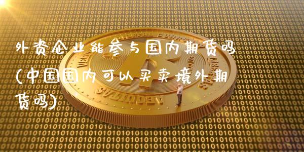 外资企业能参与国内期货吗(中国国内可以买卖境外期货吗)_https://gjqh.wpmee.com_期货开户_第1张