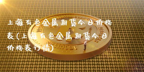 上海有色金属期货今日价格表(上海有色金属期货今日价格表行情)_https://gjqh.wpmee.com_期货平台_第1张