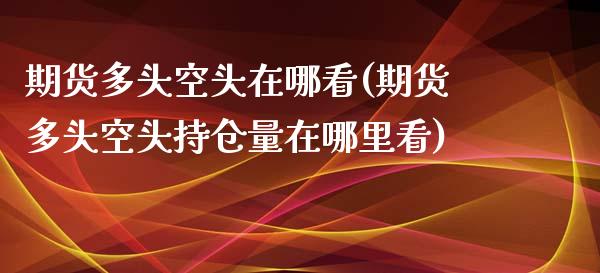 期货多头空头在哪看(期货多头空头持仓量在哪里看)_https://gjqh.wpmee.com_期货百科_第1张