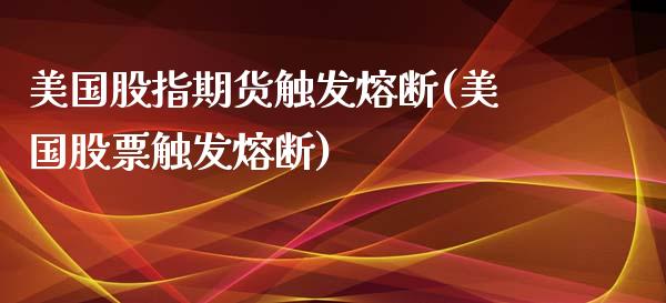 美国股指期货触发熔断(美国股票触发熔断)_https://gjqh.wpmee.com_期货平台_第1张