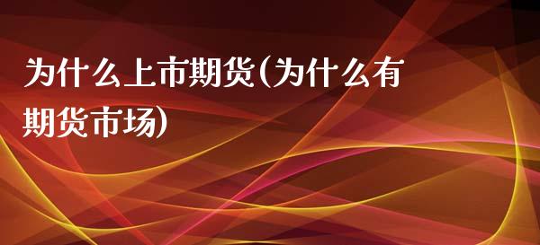 为什么上市期货(为什么有期货市场)_https://gjqh.wpmee.com_期货平台_第1张