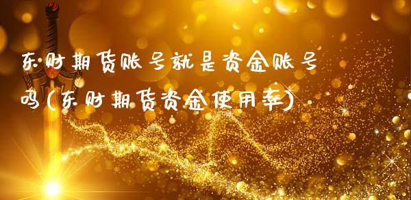 东财期货账号就是资金账号吗(东财期货资金使用率)_https://gjqh.wpmee.com_期货新闻_第1张