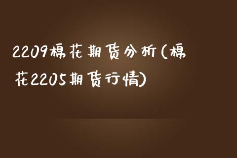 2209棉花期货分析(棉花2205期货行情)_https://gjqh.wpmee.com_期货新闻_第1张