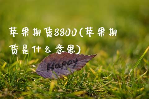 苹果期货8800(苹果期货是什么意思)_https://gjqh.wpmee.com_期货百科_第1张