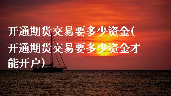 开通期货交易要多少资金(开通期货交易要多少资金才能开户)_https://gjqh.wpmee.com_期货新闻_第1张