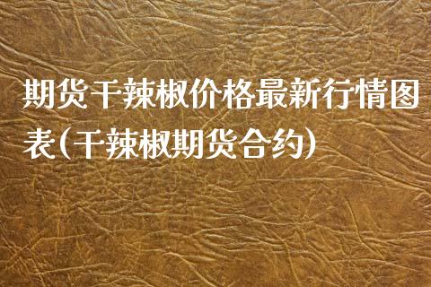 期货干辣椒价格最新行情图表(干辣椒期货合约)_https://gjqh.wpmee.com_期货百科_第1张