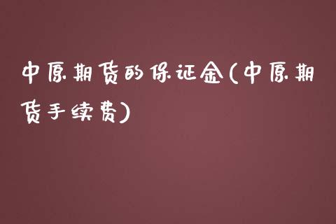 中原期货的保证金(中原期货手续费)_https://gjqh.wpmee.com_期货开户_第1张