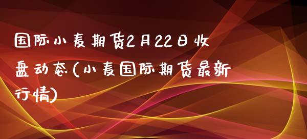 国际小麦期货2月22日收盘动态(小麦国际期货最新行情)_https://gjqh.wpmee.com_期货新闻_第1张