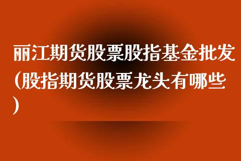 丽江期货股票股指基金批发(股指期货股票龙头有哪些)_https://gjqh.wpmee.com_国际期货_第1张