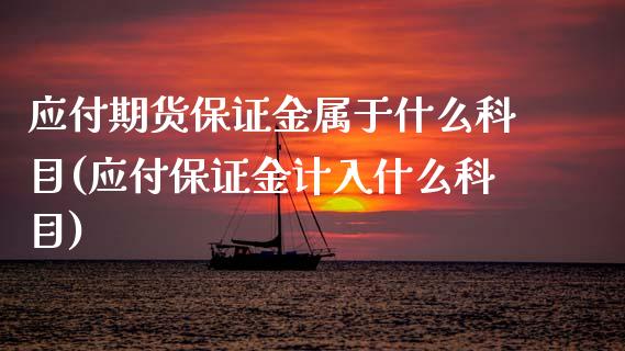 应付期货保证金属于什么科目(应付保证金计入什么科目)_https://gjqh.wpmee.com_期货百科_第1张