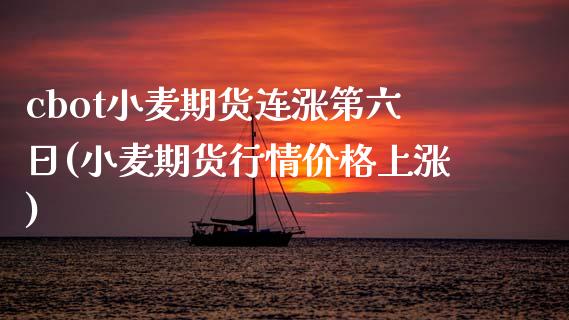 cbot小麦期货连涨第六日(小麦期货行情价格上涨)_https://gjqh.wpmee.com_国际期货_第1张